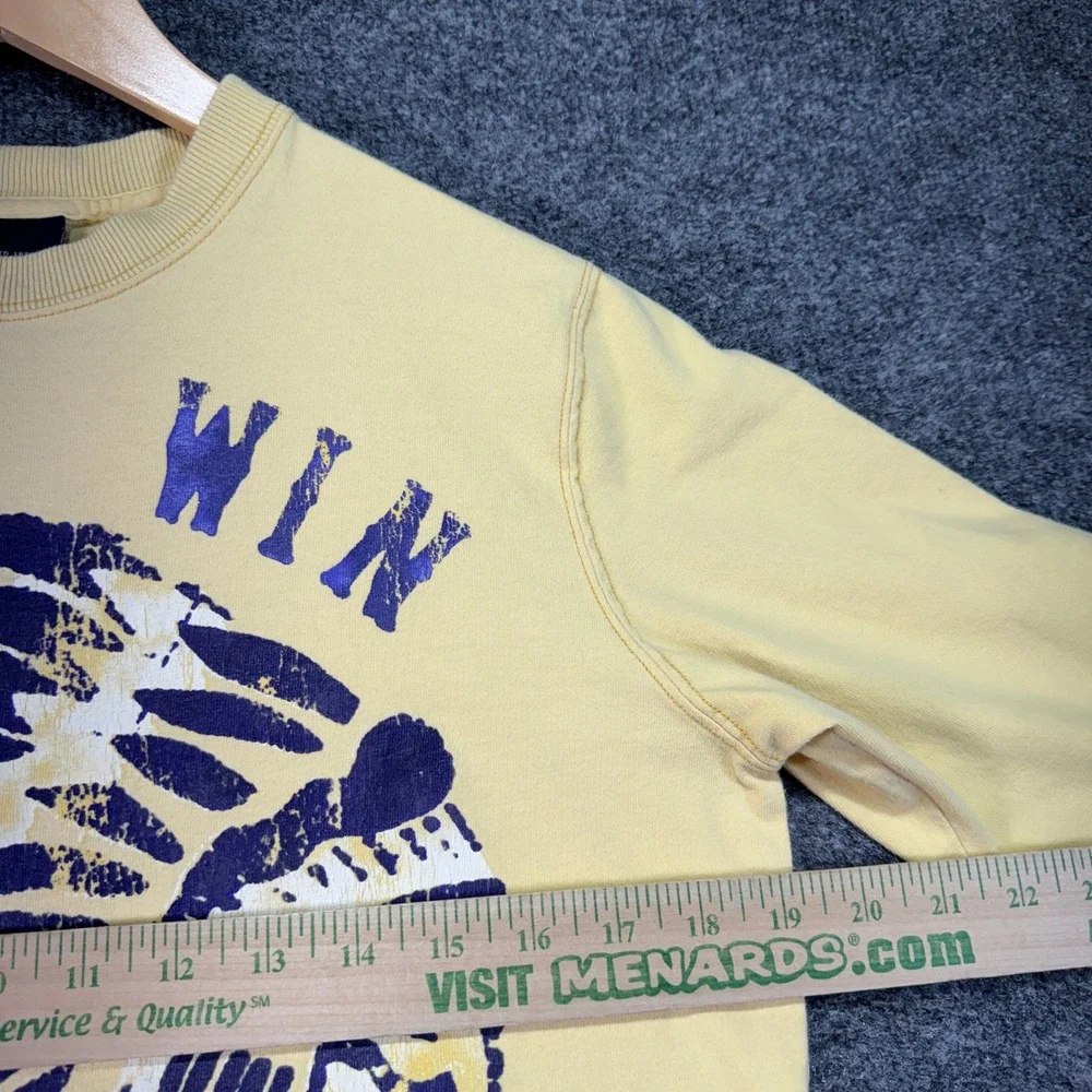 Abercrombie & Fitch T-Shirt Men XL Yellow Fight WIN Headdress Indian Vintage Y2K